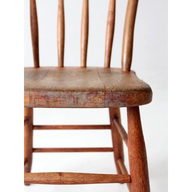 Early 20th Century Antique Spindle Back Chair For Sale - Image 5 of 12