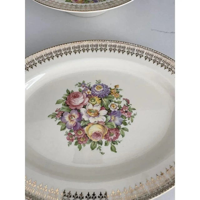 Mid 20th Century Mid 20th Century 22 Karat Gold Serving Bowl & Platter For Sale - Image 5 of 12