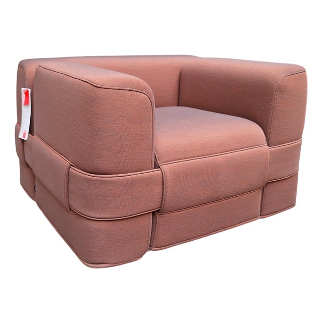 Model 932 MB1 Quartet Armchair in Orange Fabric by Mario Bellini for Cassina, 2010s For Sale