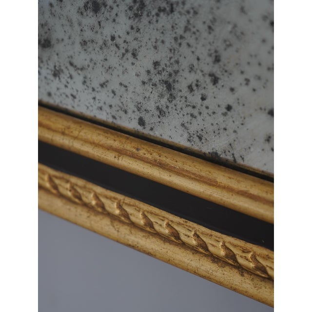 Friedman Brothers Friedman Brothers Neoclassical Black & Gold Wall Mirror For Sale - Image 4 of 11