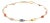 14k Italian Yellow Gold Multi-Colored Gemstone Stacking Bracelet For Sale