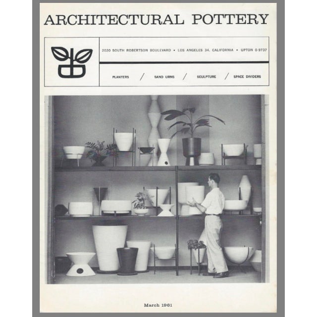 Alabaster 1950s Lagardo Tackett for Architecural Pottery Cermaic Planter For Sale - Image 8 of 12