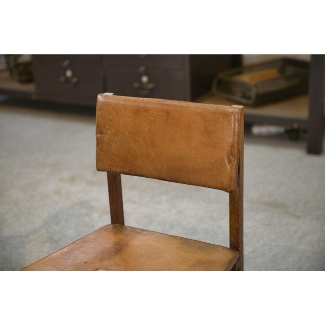 Oak and Leather Chairs in the style of Gerrit Rietveld, 1960s, Set of 2 For Sale - Image 12 of 14