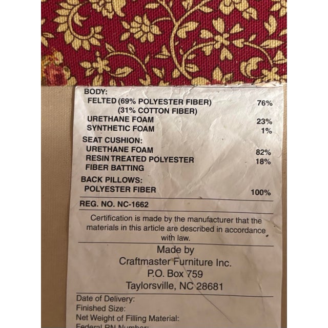 Craft Master “Laura Ashley Inspired” Loveseat For Sale - Image 10 of 12