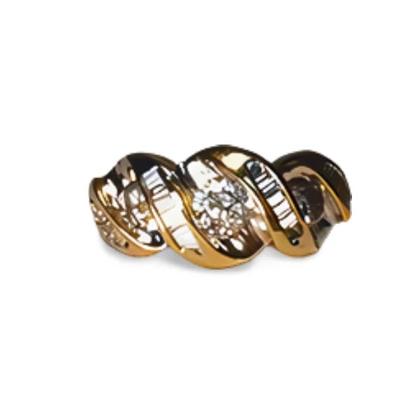 14K Yellow Gold 3-Stone Diamond Anniversary Band Celebrate life's special moments with this elegant 14K Yellow Gold...