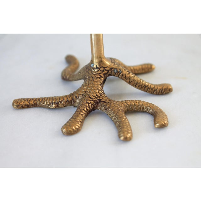 Vintage Brass "Love Birds" Taper Candle Holder For Sale - Image 10 of 10