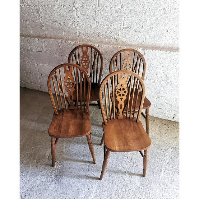 Antique Windsor Dining Chairs, 1920s, Set of 4 For Sale - Image 14 of 17