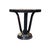 Wood Round Black Wooden Table, 1980s For Sale - Image 7 of 8