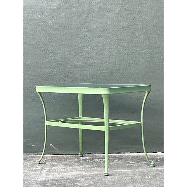 Late 20th Century Vintage Boho Brown Jordan “Florentine” Side Table For Sale - Image 5 of 7