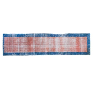 Distressed Red Oushak Rug Runner - 2'3" x 9'1" For Sale