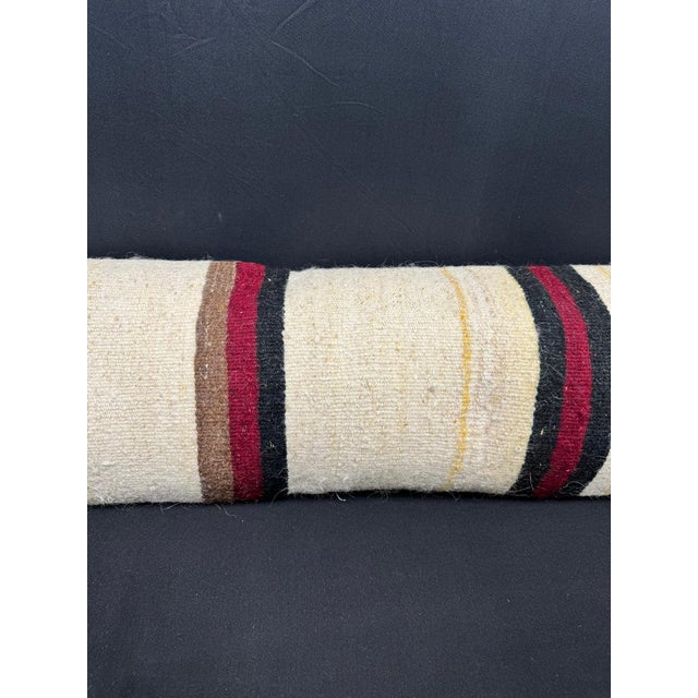 Contemporary Turkish Hemp Pillow Cushion Natural Beige Brown Cushion Cover 12"x46" For Sale - Image 3 of 4