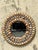 Tan Vintage Monumental Shell Encrusted Round Mirror For Sale - Image 8 of 12