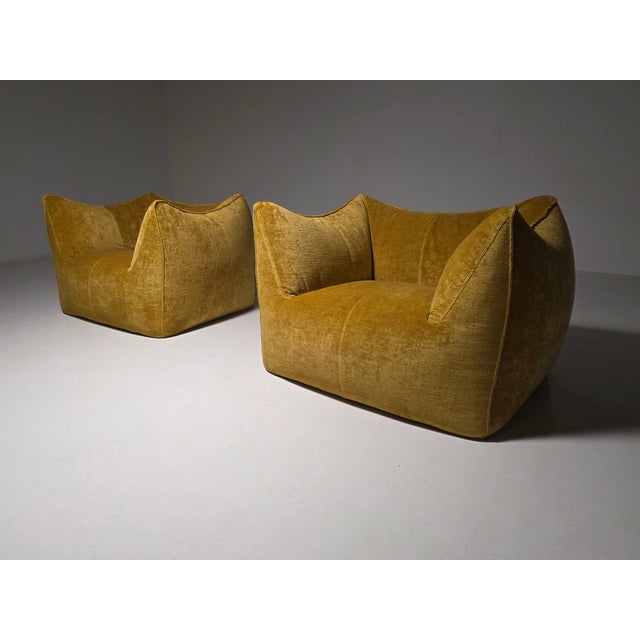 Le Bambole Lounge Chairs in Linen Velvet by Mario Bellini for C&B Italia, 1970s, Set of 2 For Sale - Image 11 of 11