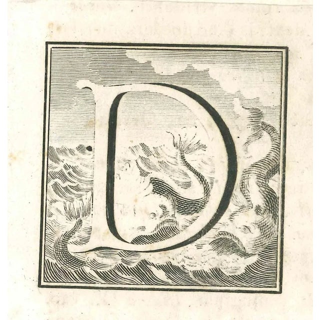 Letter of the Alphabet D, from the series "Antiquities of Herculaneum", is an original etching on paper realized by...
