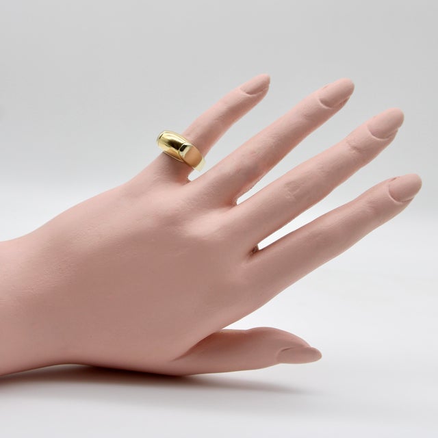 Vintage Bvlgari Tronchetto Two-Tone 18k Gold Ring, Size 5.5 For Sale - Image 9 of 9