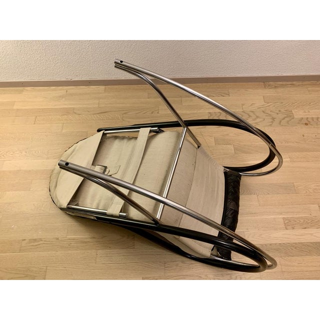 Paul Tuttle Mid-Century Nonna Patchwork Rocking Chair by Paul Tuttle for Strässle, 1980s For Sale - Image 4 of 18