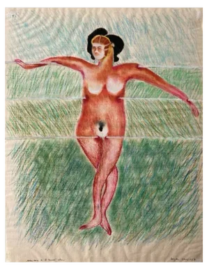 Breyten Breytenbach, Bonnievale, 1967, Colored Pencil