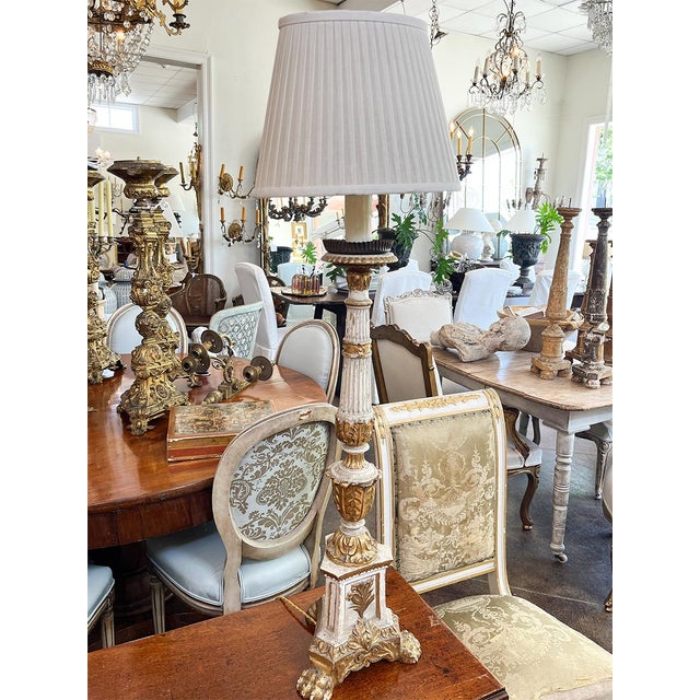 19th Century 19th Century Candlestick Table Lamps - a Pair For Sale - Image 5 of 5