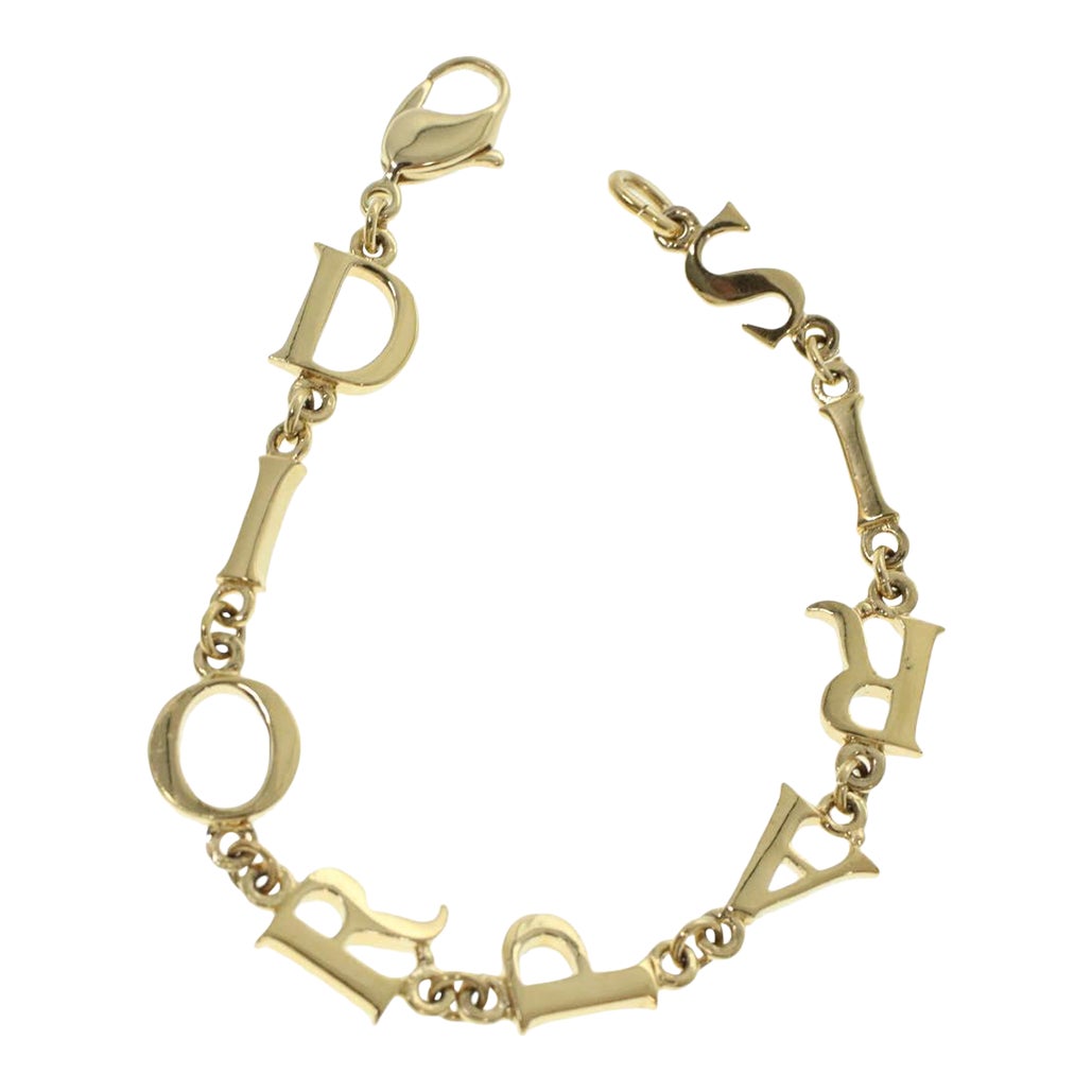Christian Dior Bracelet Gold Auth Am4355 Chairish