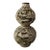 Vintage Chinese Style Carved White Cinnabar Resin Double Gourd Vase Faux Ivory For Sale