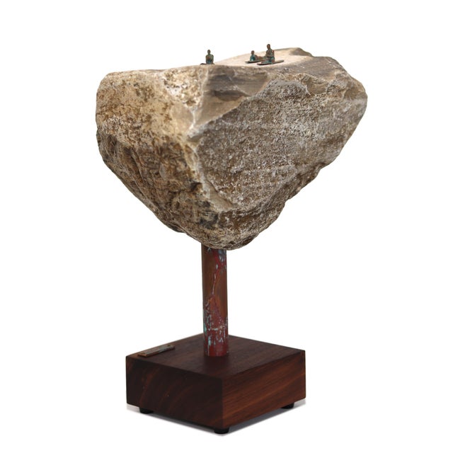 Contemporary Contemporary Original Surf-Inspired Abstract Sculpture by Kevin Perrault, Figurative Metal and Stone Sulptural Art For Sale - Image 3 of 11