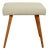 Stool in Beige Bouclé and Beech Legs, 1970s For Sale