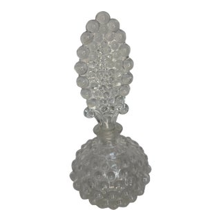 1930's Beautiful Etched Crystal Perfume Bottle For Sale