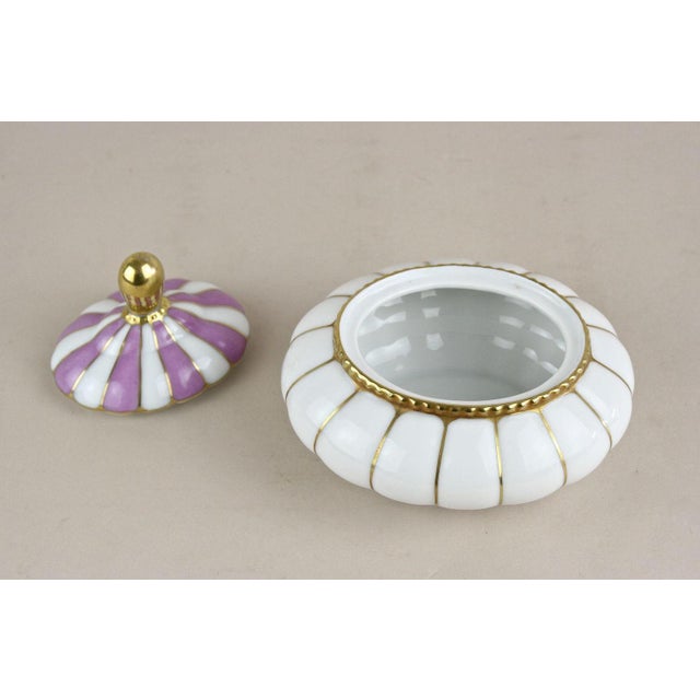 1920s Art Nouveau Porcelain Box with Lid, Bohemia, 1920s For Sale - Image 5 of 14