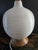 1960s Mid-Century Modern Gourd Table Lamp White Textured Porcelain & Teak, Danish Style MCM For Sale - Image 10 of 16