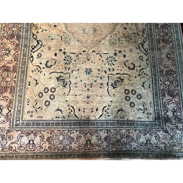 1980s Vintage Silk Chinese Contemporary Area Rug- 6′ × 9′ For Sale - Image 4 of 10