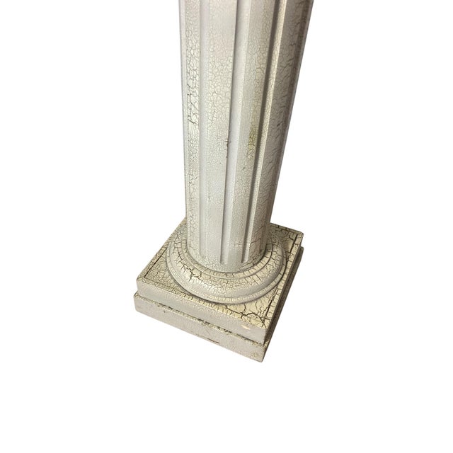 Marble Style Wooded Colomn Plynth or Pedestal, 1980s For Sale - Image 4 of 9