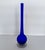 Vintage Italian vase by Carlo Moretti for Rosenthal Netter in cobalt blue satin glass, with thin neck and spherical bulb...