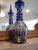 Blue 19th Century Bohemian Moser Persian Market Gilt Glass Decanters - a Pair For Sale - Image 8 of 11