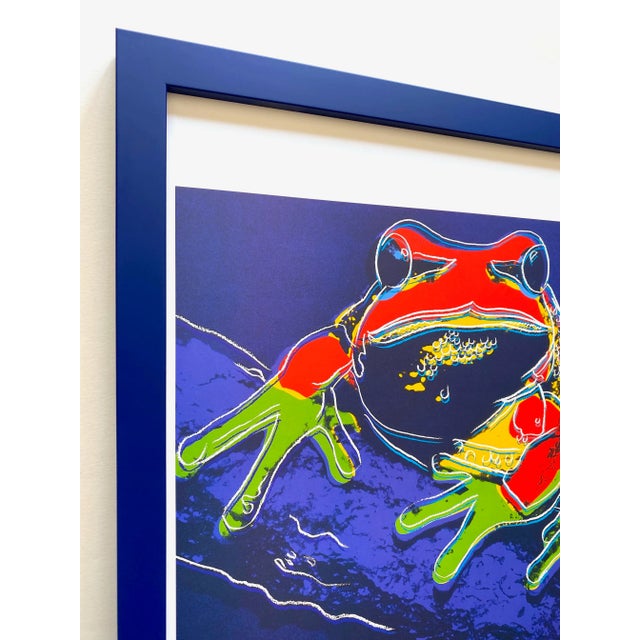 1980s Andy Warhol Estate Vintage 1989 Endangered Species Framed Lithograph Print " Pine Barrens Tree Frog " 1983 For Sale - Image 5 of 13