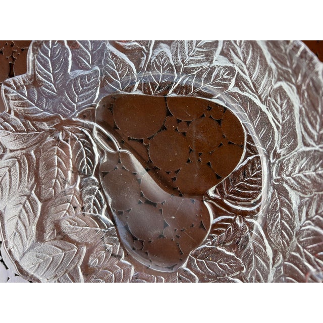 Modern Vintage Modern Indiana Glass Style Bowls With Embosed Avocados - a Pair For Sale - Image 3 of 8