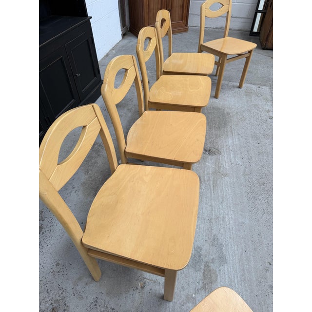 1980s Beech Chairs, 1980s, Set of 6 For Sale - Image 5 of 10