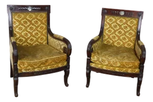Set of Empire Style Bergere Chairs, 1890s