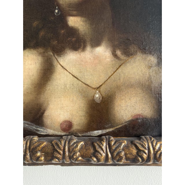 Black Tuscan School, Depicting Mary Magdalene, Nude, 1600, Oil on Canvas For Sale - Image 8 of 16
