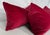 Custom pair of 12"x22" pillows covered in Brunschwig & Fils "Autun Mohair" in berry. These pillows are knife edged, serged...