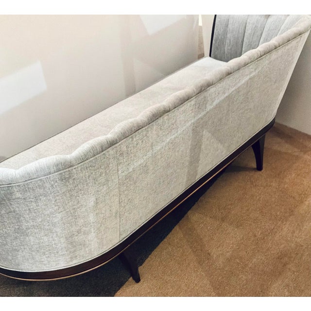 Global Views Global Views Modern Gray Chanel Back Sofa For Sale - Image 4 of 6