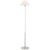 J. Randall Powers by Visual Comfort Signature Hackney Cordless Floor Lamp in Polished Nickel with Linen Shade For Sale
