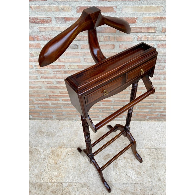 Mid-Century Gentlemens Valet with Two Drawers, 1950s For Sale - Image 18 of 18