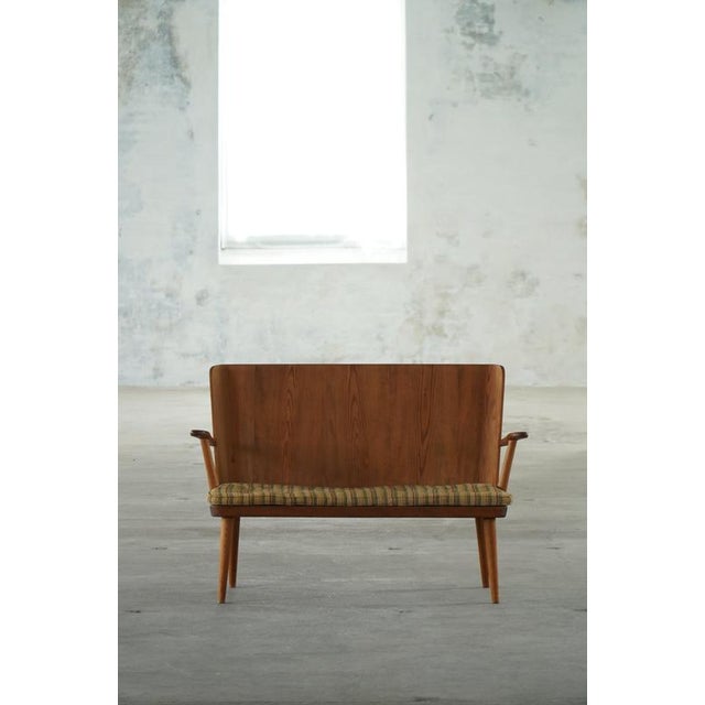 Swedish Fur and Pine Bench by Göran Malmvall for Karl Andersson & Söner, 1950s For Sale - Image 9 of 18
