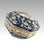 A sizeable, heavy and rather magnificent hand painted antique porcelain covered bowl/container from China - or traditional...