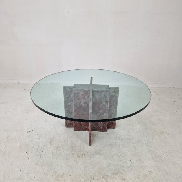 Italian Marble Coffee Table, 1980s For Sale - Image 13 of 18