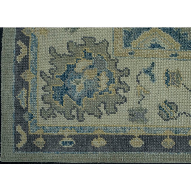 Turkish Oushak Rug 5'5" x 12'2" #18044 For Sale - Image 4 of 8