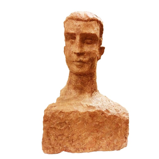 Toni Boni, Virile Bust, 1957, Terracotta Sculpture For Sale - Image 3 of 9