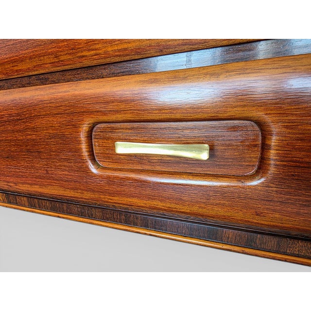 Mid-Century Italian Teak and Marble Sideboard in the style of Osvaldo Borsani, 1950s For Sale - Image 15 of 17