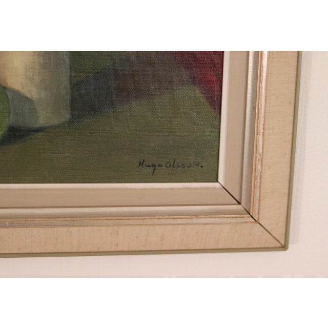 Hugo Olsson, Fruit and Flowers, 1950s, Oil on Canvas, Framed For Sale - Image 16 of 17