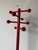 1980’s Italian Postmodern Memphis Style Red Stained Wood Floor Standing Hat & Coat Stand For Sale - Image 4 of 12